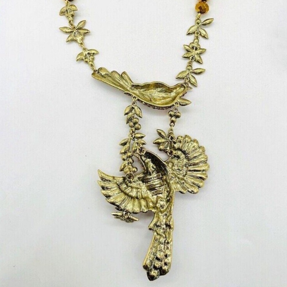 Heidi Daus “ Come Fly With Me” Mary Poppins, Colorful Bird  Necklace - Picture 10 of 12
